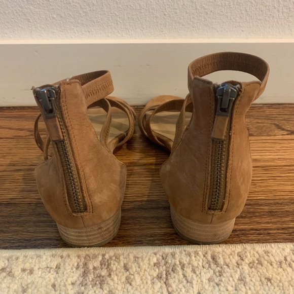 Eileen Fisher Eva Sandal in Tan Brown Nubuck Leather, Sz  8 1/2 - Picture 6 of 12